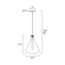 Load image into Gallery viewer, Abbot Pendant Light - line drawing.
