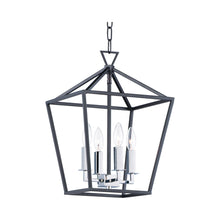 Load image into Gallery viewer, Abode Chandelier in Textured Black/Polished Nickel (Small).
