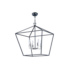 Load image into Gallery viewer, Abode Chandelier in Textured Black/Polished Nickel (Large).
