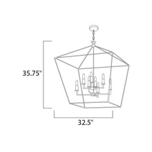 Load image into Gallery viewer, Abode Chandelier - line drawing.
