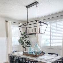 Load image into Gallery viewer, Abode Linear Suspension Light in dining room.
