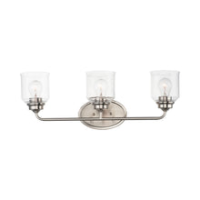 Load image into Gallery viewer, Acadia Bath Vanity Light in Satin Nickel (3-Light).
