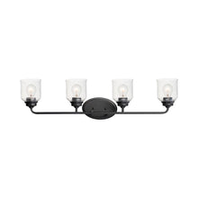 Load image into Gallery viewer, Acadia Bath Vanity Light in Black (4-Light).
