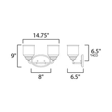 Load image into Gallery viewer, Acadia Bath Vanity Light - line drawing.
