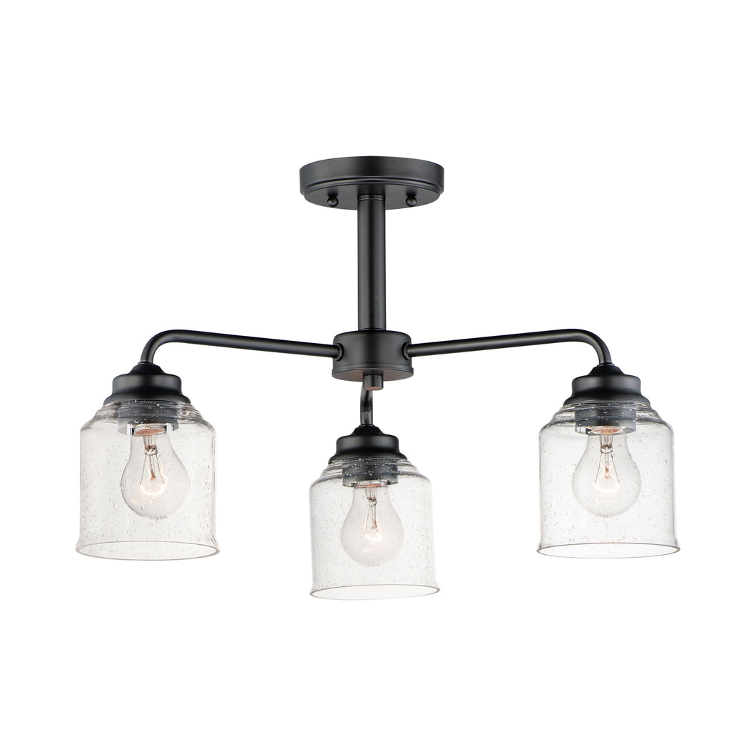 Acadia Chandelier in Black (3-Light).