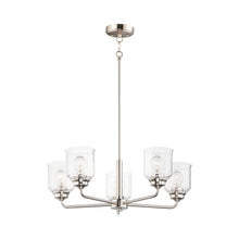 Load image into Gallery viewer, Acadia Chandelier in Satin Nickel (5-Light).
