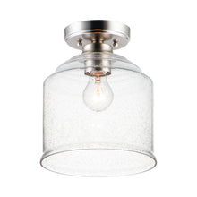 Load image into Gallery viewer, Acadia Semi Flush Mount Ceiling Light in Satin Nickel (1-Light).
