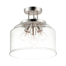 Load image into Gallery viewer, Acadia Semi Flush Mount Ceiling Light in Satin Nickel (3-Light).

