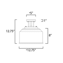 Load image into Gallery viewer, Acadia Semi Flush Mount Ceiling Light - line drawing.
