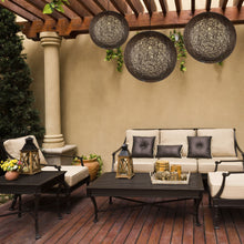 Load image into Gallery viewer, Bali Outdoor Pendant Light in Outside Area.
