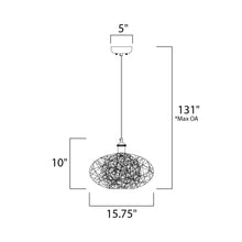Load image into Gallery viewer, Bali Outdoor Pendant Light - line drawing.
