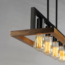 Load image into Gallery viewer, Black Forest Linear Suspension Light in Detail.
