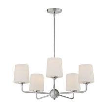 Load image into Gallery viewer, Bristol Chandelier in Satin Nickel (5-Light).
