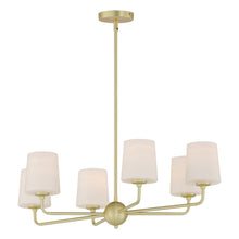 Load image into Gallery viewer, Bristol Chandelier in Satin Brass (6-Light).
