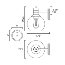 Load image into Gallery viewer, Cabin Outdoor LED Wall Light - line drawing.
