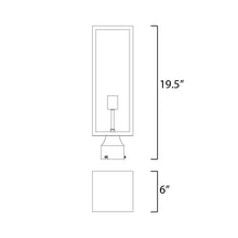 Load image into Gallery viewer, Catalina Outdoor Post Light - line drawing.

