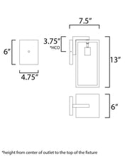 Load image into Gallery viewer, Catalina Outdoor Wall Light - line drawing.
