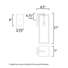 Load image into Gallery viewer, Catalina Outdoor Wall Light - line drawing.
