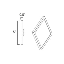 Load image into Gallery viewer, Chip LED Flush Mount Ceiling Light - line drawing.

