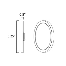 Load image into Gallery viewer, Chip LED Flush Mount Ceiling Light - line drawing.
