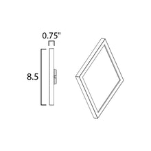 Load image into Gallery viewer, Chip LED Flush Mount Ceiling Light - line drawing.
