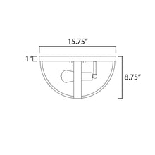 Load image into Gallery viewer, Compass Flush Mount Ceiling Light - line drawing.

