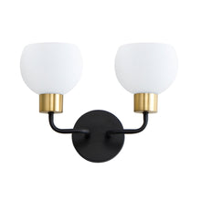 Load image into Gallery viewer, Coraline Bath Vanity Light in Bronze/Satin Brass (2-Light).
