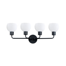 Load image into Gallery viewer, Coraline Bath Vanity Light in Black (4-Light).
