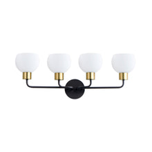 Load image into Gallery viewer, Coraline Bath Vanity Light in Bronze/Satin Brass (4-Light).
