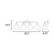 Load image into Gallery viewer, Coraline Bath Vanity Light - line drawing.
