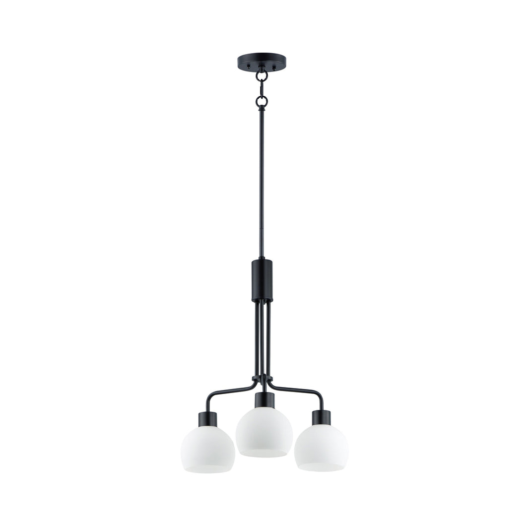 Coraline Chandelier in Black (3-Light).