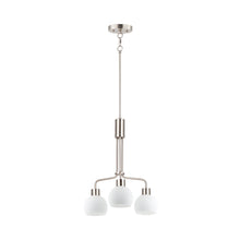 Load image into Gallery viewer, Coraline Chandelier in Satin Nickel (3-Light).
