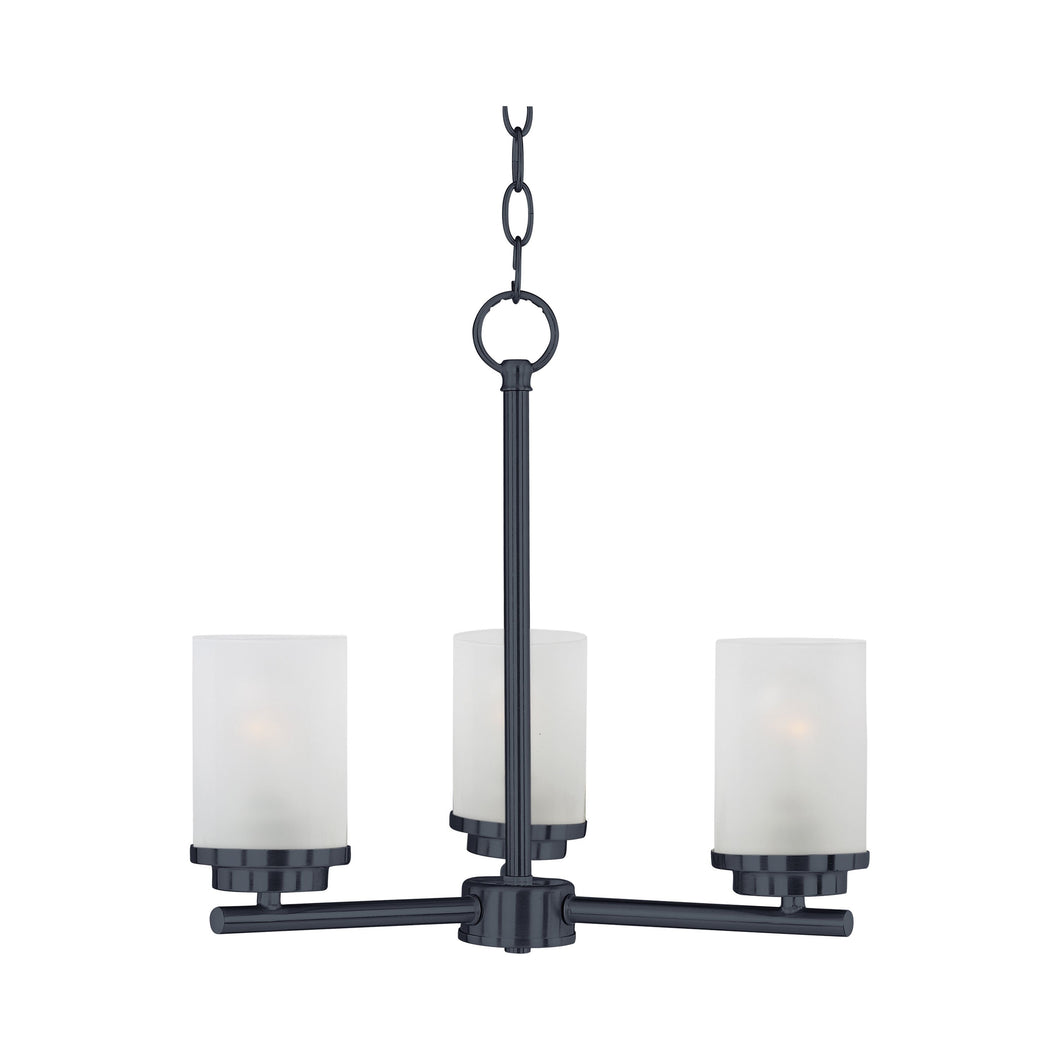 Corona Chandelier in Black (3-Light).