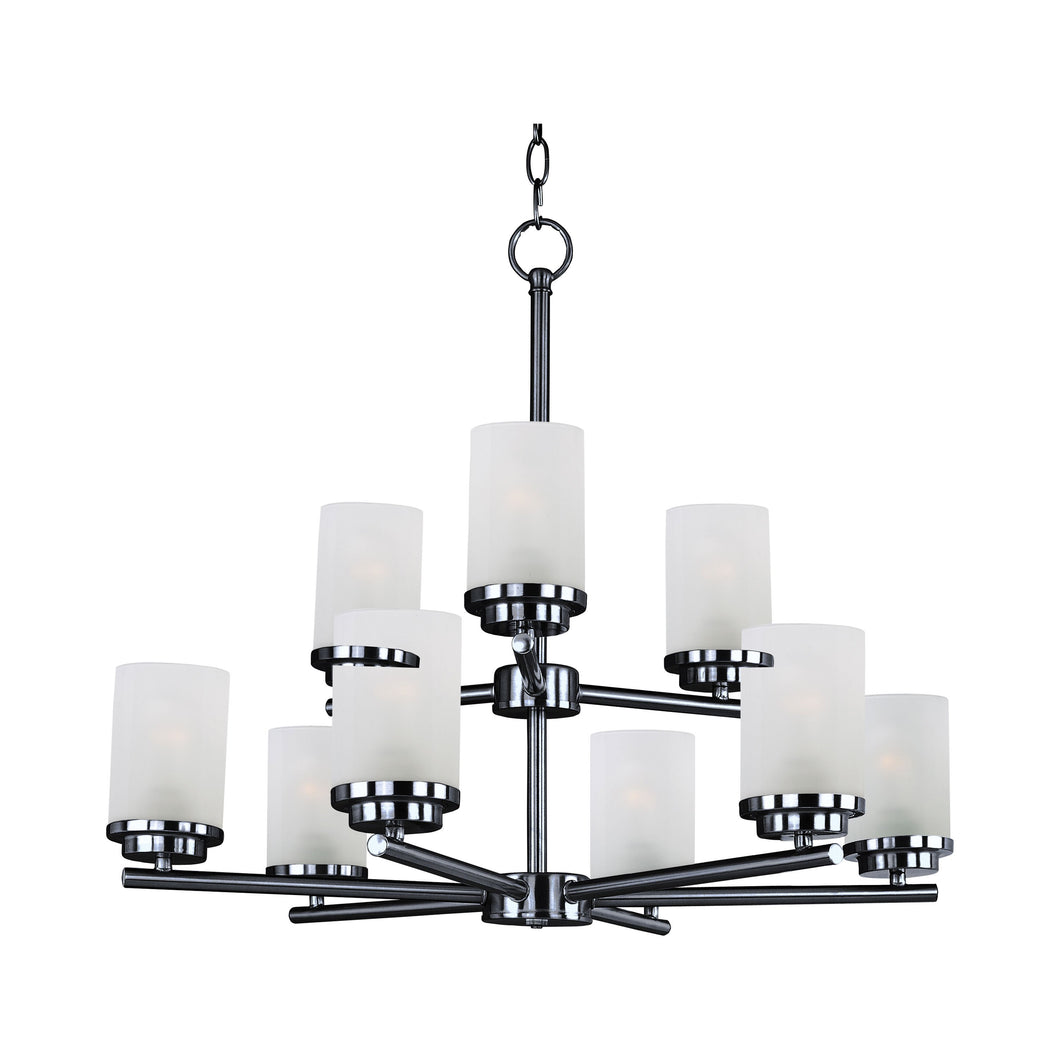 Corona Multi Tier Chandelier in Black.