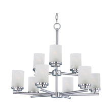 Load image into Gallery viewer, Corona Multi Tier Chandelier in Satin Nickel.

