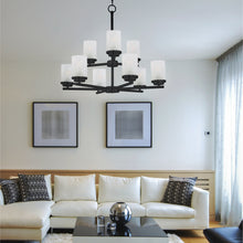 Load image into Gallery viewer, Corona Multi Tier Chandelier in living room.
