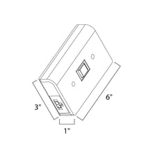 Load image into Gallery viewer, CounterMax Junction Box - line drawing.
