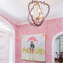 Load image into Gallery viewer, Crest Chandelier in living room.
