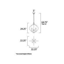 Load image into Gallery viewer, Crest Chandelier in Detail.
