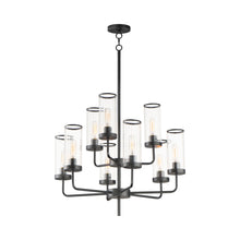 Load image into Gallery viewer, Crosby Chandelier in Black (9-Light).
