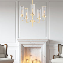 Load image into Gallery viewer, Crosby Chandelier in living room.
