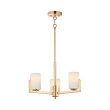 Load image into Gallery viewer, Dart Chandelier in Satin Brass (3-Light).
