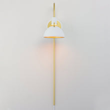 Load image into Gallery viewer, Dawn Plug-In Wall Light in Detail.

