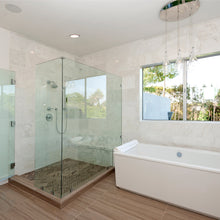 Load image into Gallery viewer, Diverse LED Flush Mount Ceiling Light in bathroom.
