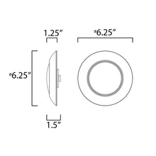 Load image into Gallery viewer, Diverse LED Flush Mount Ceiling Light - line drawing.
