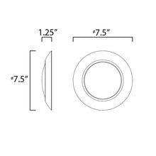 Load image into Gallery viewer, Diverse LED Flush Mount Ceiling Light - line drawing.
