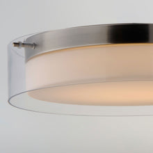 Load image into Gallery viewer, Duo Glass LED Flush Mount Ceiling Light in Detail.
