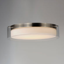 Load image into Gallery viewer, Duo Glass LED Flush Mount Ceiling Light in Detail.
