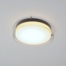 Load image into Gallery viewer, Duo Glass LED Flush Mount Ceiling Light in Detail.
