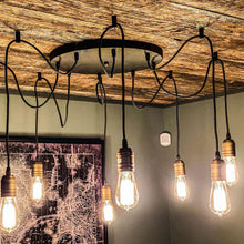 Load image into Gallery viewer, Early Electric Multi Light Pendant Light in Detail.
